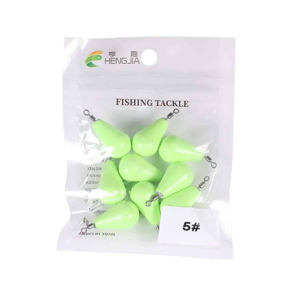 Luminous Olive-Shaped Water Drop Fishing Sinkers (12g-150g)