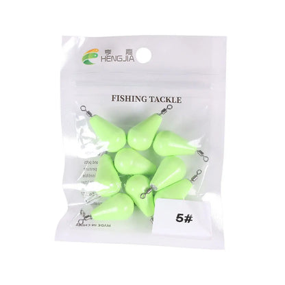 Luminous Olive-Shaped Water Drop Fishing Sinkers (12g-150g)