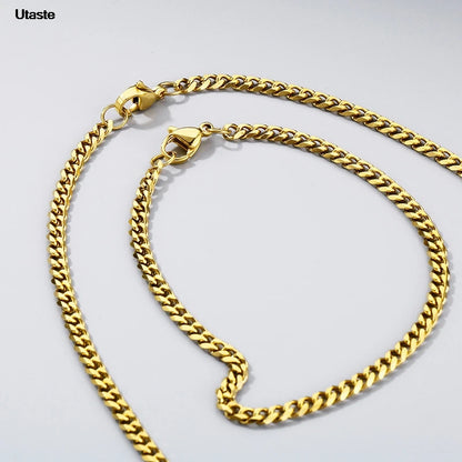 Stainless Steel Cuban Chain Necklace