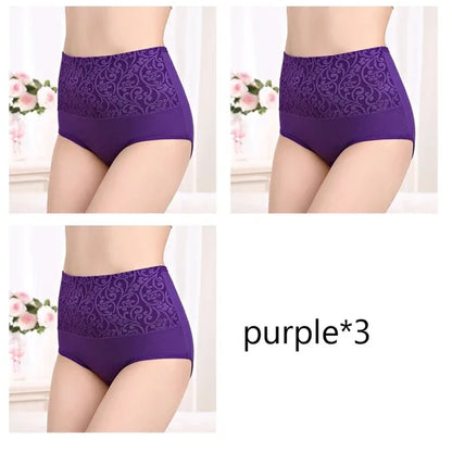 High-Waist Tummy Control Cotton Briefs 3-Pack