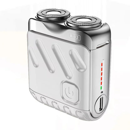 9000RPM Portable Mini Electric Shaver – Dual-Head Waterproof USB-C Travel Razor