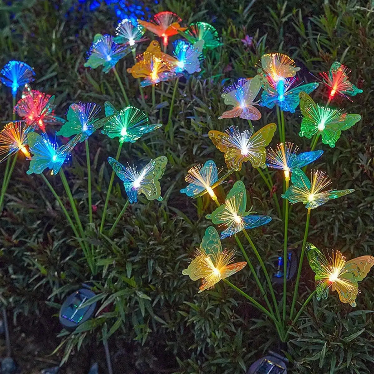Solar Led Butterfly Flowe Lights For Outdoors