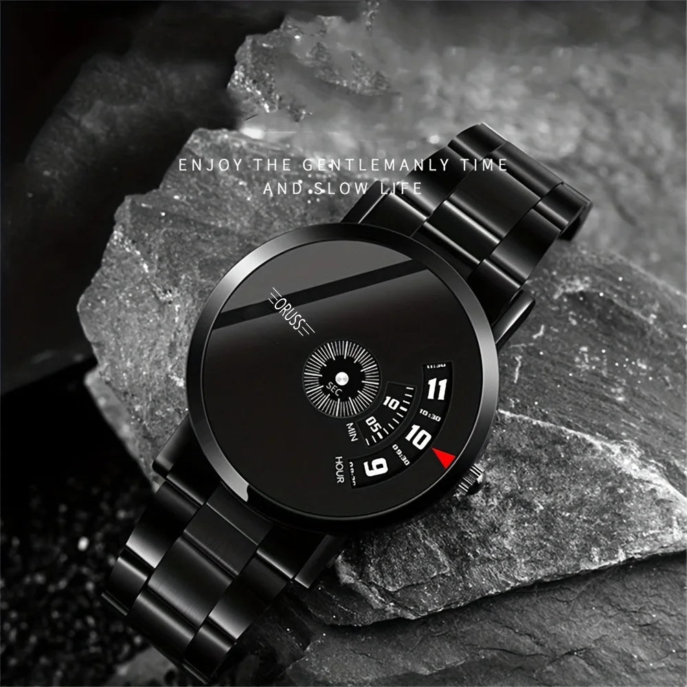 ORUSS Men's Ultra-Thin Quartz Watch - Minimalist Alloy Wristwatch