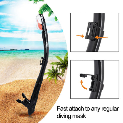 EXP VISION 3-Window Panoramic Snorkeling Mask & Dry Snorkel Set