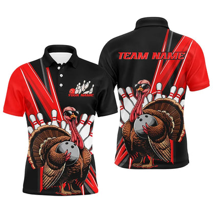 Custom Tiger Graphic Bowling Team Polo Shirt