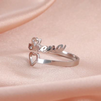 Double First Name Finger Ring