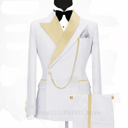 Men's Classic Double-Breasted Formal Suit Set
