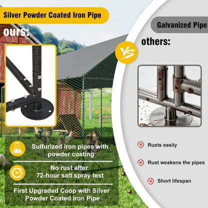 Heavy Duty Outdoor Metal Chicken Coop & Poultry Run