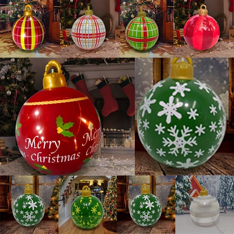 60cm Giant Outdoor Inflatable Christmas Ball Ornament