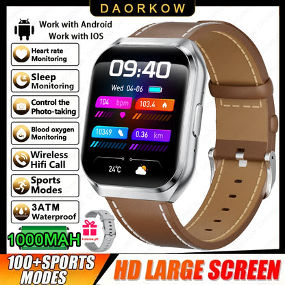 Men's Outdoor Rugged Smartwatch with 1000mAh Battery (IP68 Waterproof)