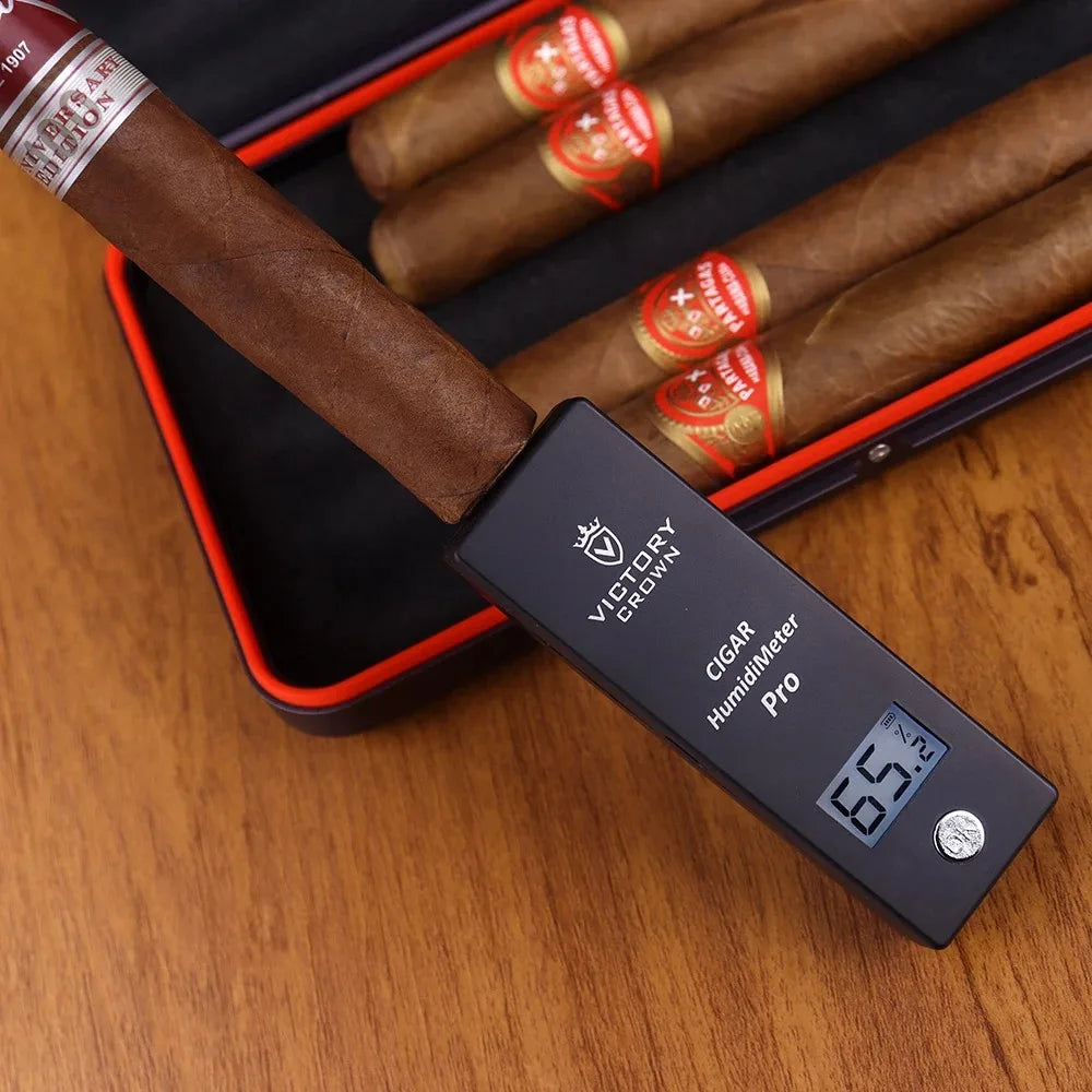 Cigar Moisture Meter Hygrometer Digital Humidity Probe Tools
