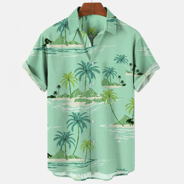 Vibrant Parrot Tropical Floral Print Shirt