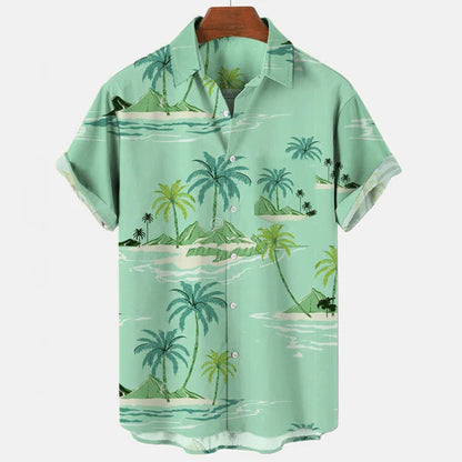 Vibrant Parrot Tropical Floral Print Shirt
