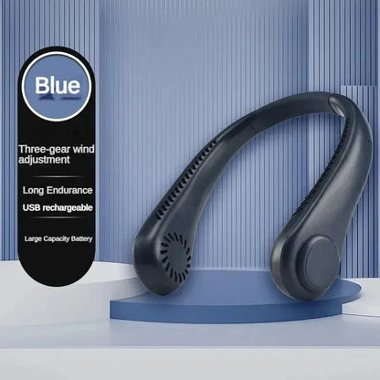 Portable Mini Neck Hanging Fan Without Blades