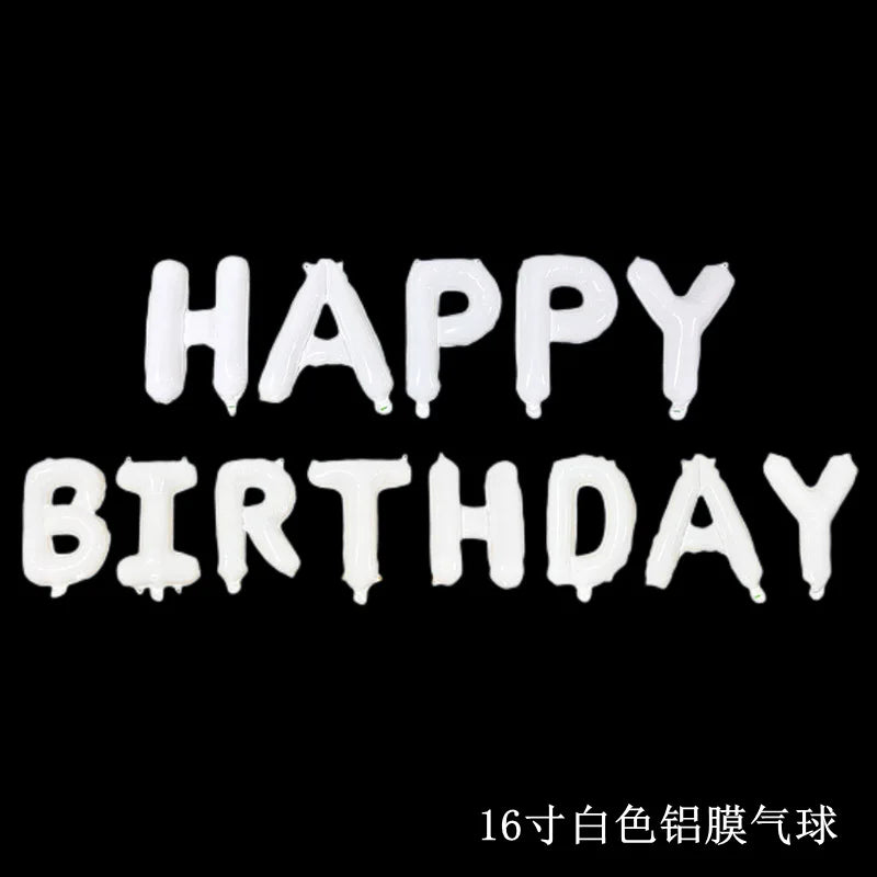 13pcs Happy Birthday Decoration Balloons Pink Blue Letter Foil Ballons Set Birthday Party Decor Air Globos Balony Anniversaire