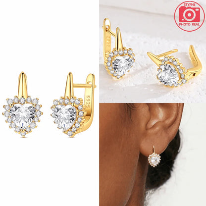 925 Sterling Silver Dancing Bee Hoop Earrings – Cute Enamel Zircon Jewelry