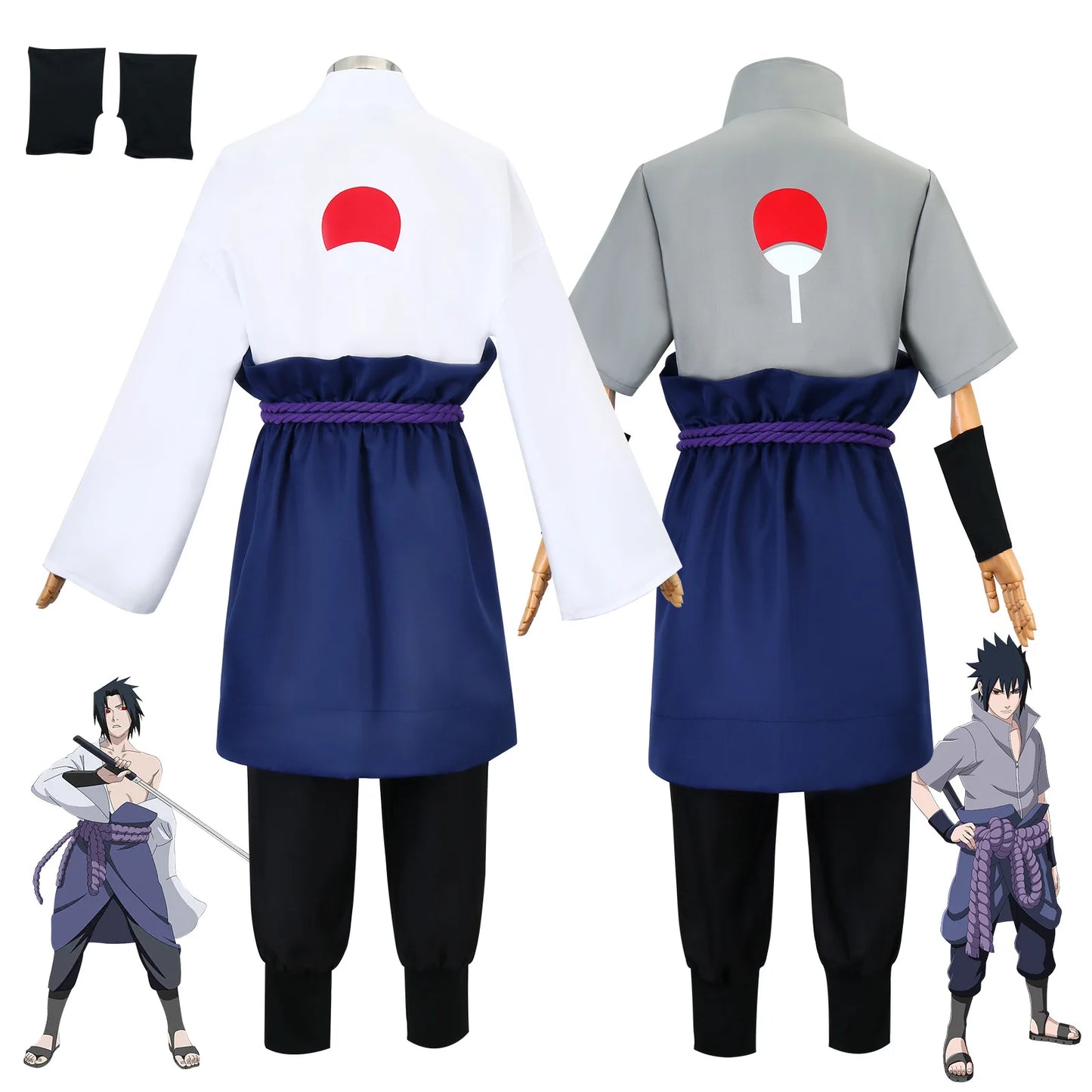 Uchiha Sasuke Cosplay Costume - Anime Roleplay Uniform & Outfit