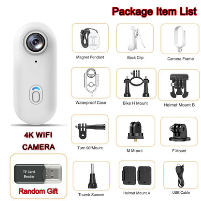 4K Mini WiFi Magnetic POV Body & Action Camera
