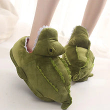 Chunky Fuzzy Crocodile Cotton Slippers