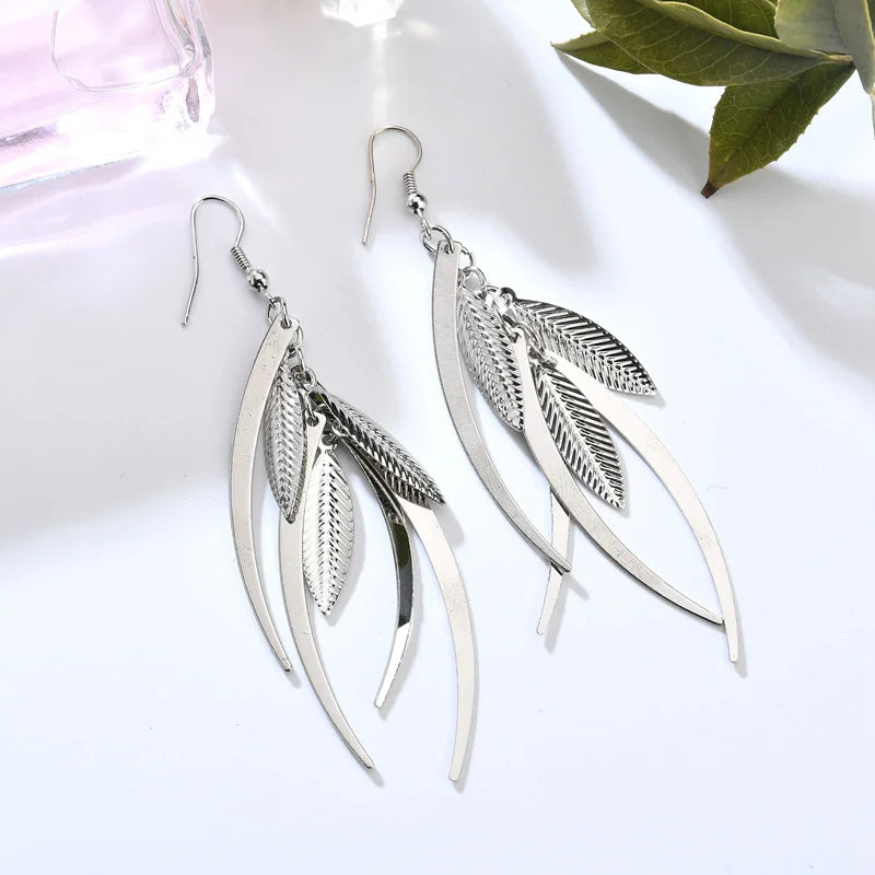 Floating Long Hook Earrings