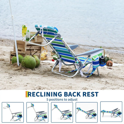 Portable Backpack Beach Chair 2 Pack