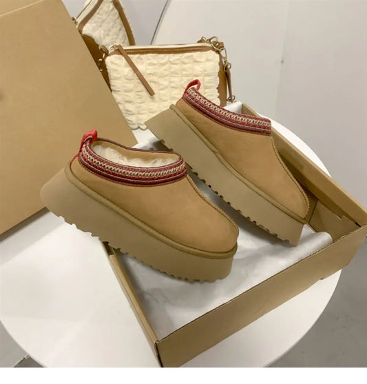 Women's Winter Warm Cashmere Snow Boots & Plush Slippers