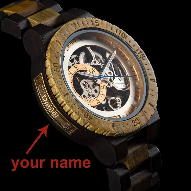 BOBO BIRD Wooden Mechanical Watch
