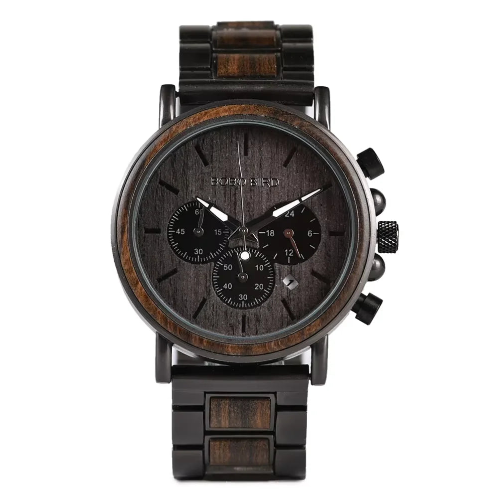 BOBO BIRD Wooden Quartz Wristwatch