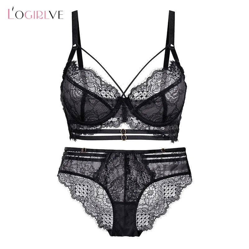 Logirlve Ultra-thin Cup Bra Underwear Set