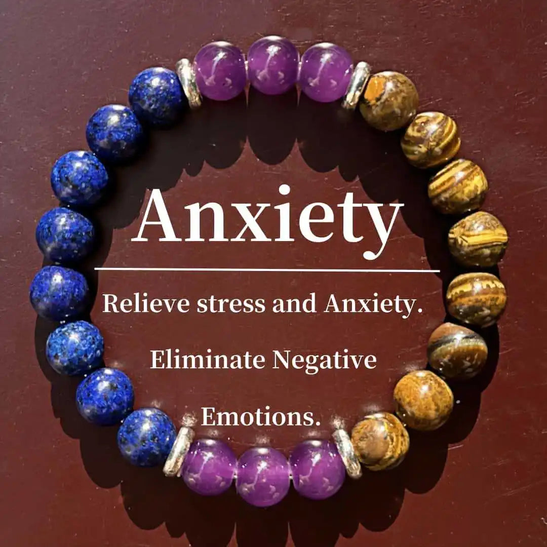 Amethyst Tiger Eye Crystal Quartz Bracelet