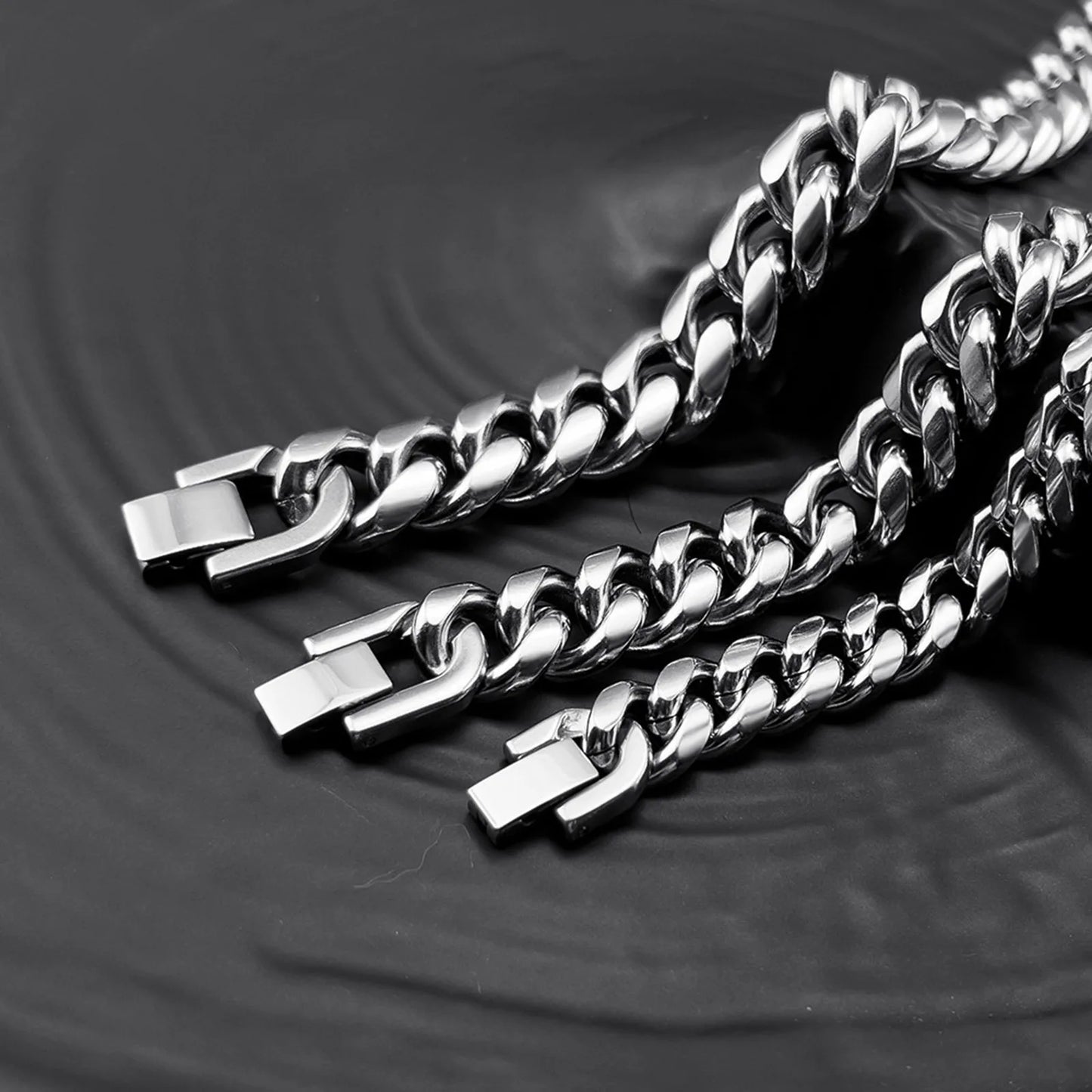Vnox Stainless Steel Cuban Chain Bracelets