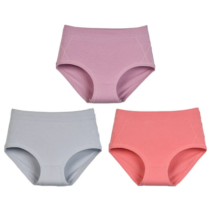 Women's High Waist Cotton Briefs (3-Pack)