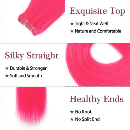 Bone Straight Synthetic Hair Bundles