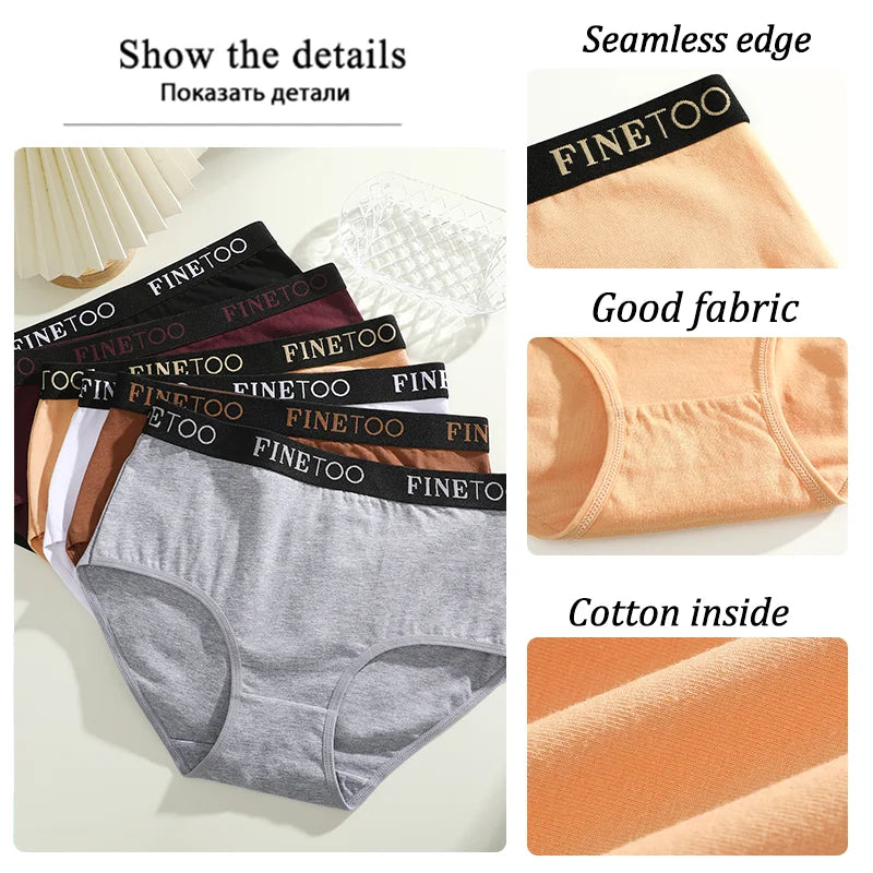 Finetoo 3Pcs Cotton Briefs