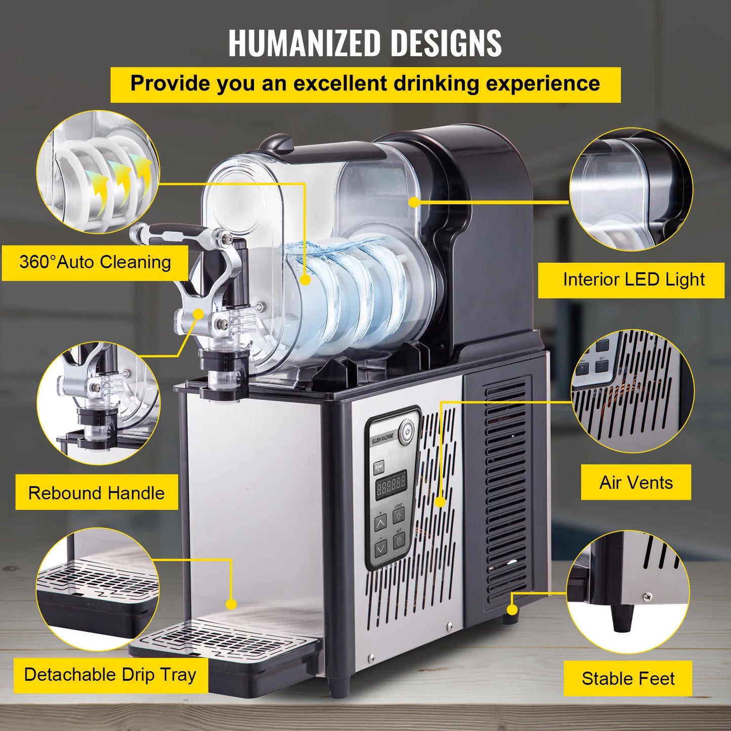 SucceBuy 3/6L Jar Commercial Slushie Machine