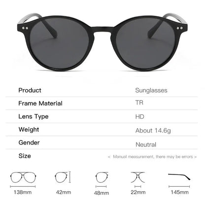 Retro Round Polarized Sunglasses