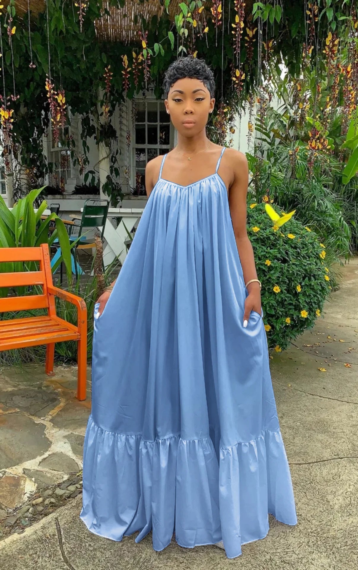 Loose Long Candy Color Dress