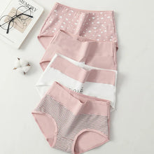 High Waist 4Pcs Cotton Panties