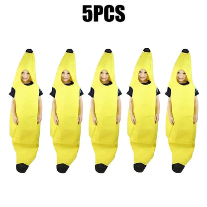 Adult Funny Banana Cosplay Costume – Unisex Fruit Suit for Halloween & Parties