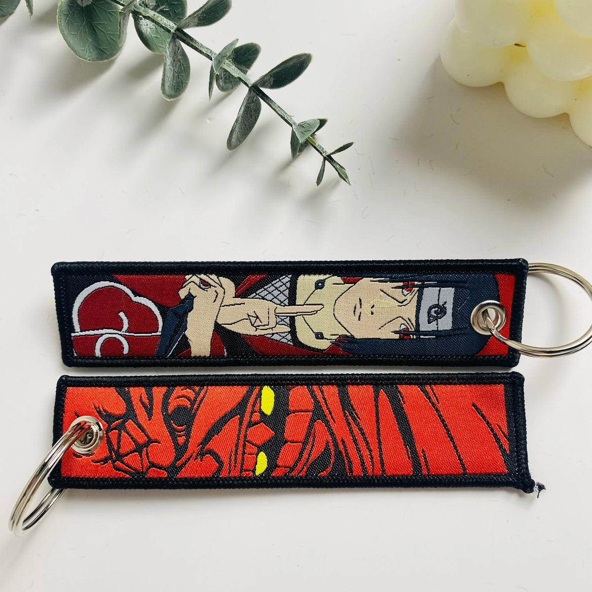 Anime Character Embroidered Key Tag