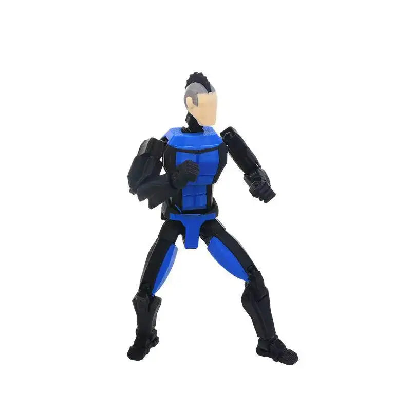 3d Printed Blue-Masked Invincible T13 Dummy Multi-Jointed Action Figure