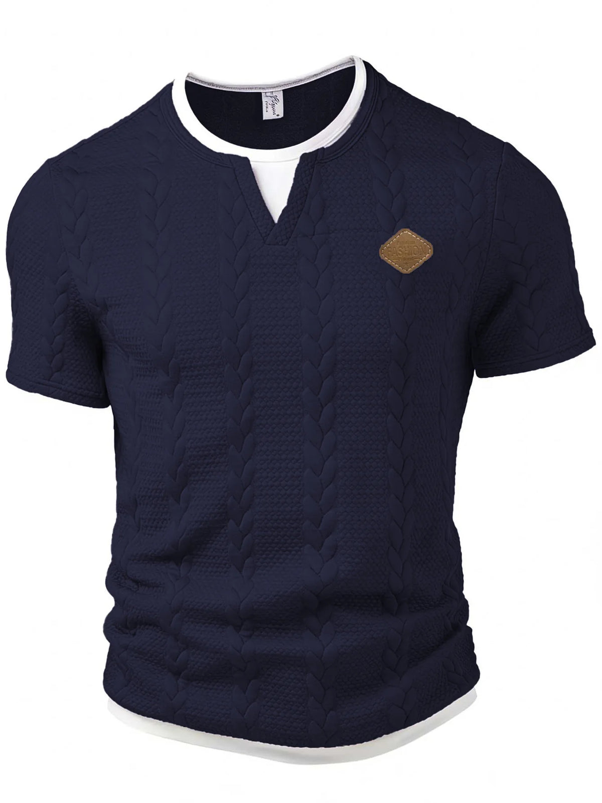 Men's Casual Striped Slim-Fit V-Neck Short Sleeve T-Shirt