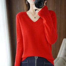V-neck Pullover Lace Neck Sweaters