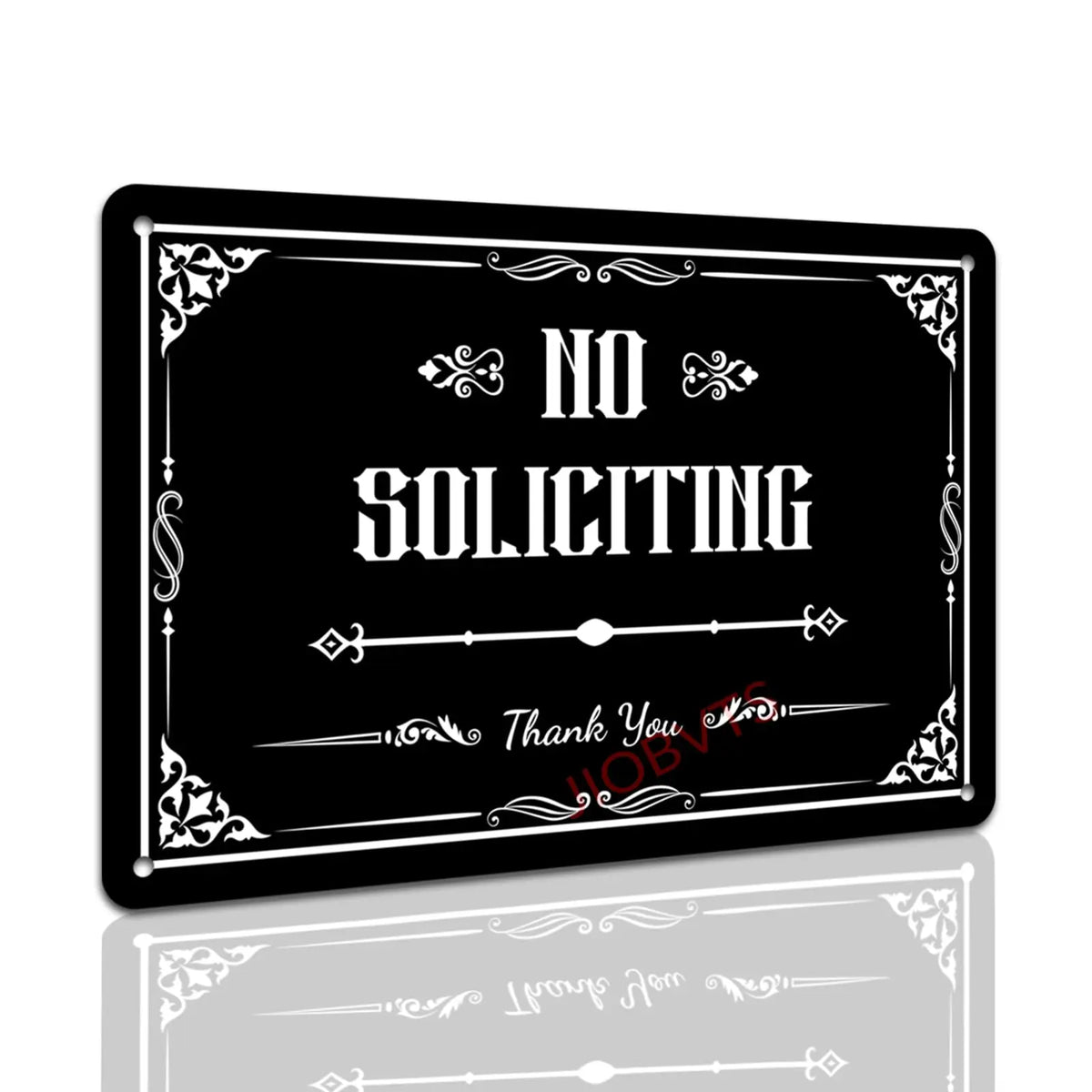 No Soliciting Sign for House, Funny Black Gothic Room Decor