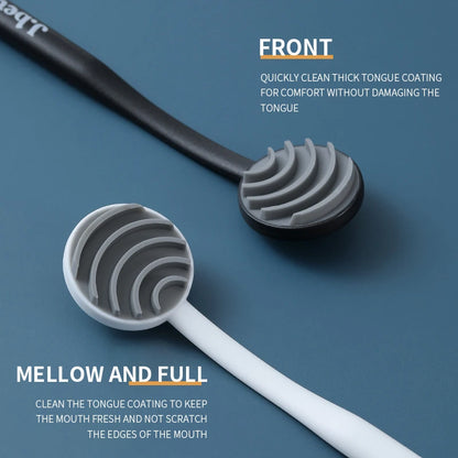 2pcs Double Side Silicone Tongue Scraper