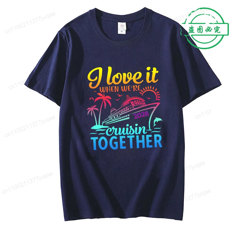 Women’s Cruise Squad 2026 Graphic T-Shirt – Casual Short Sleeve Vacation Tee