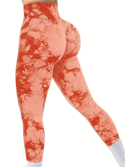 Tie-Dye Seamless Peach Butt High Waist Leggings