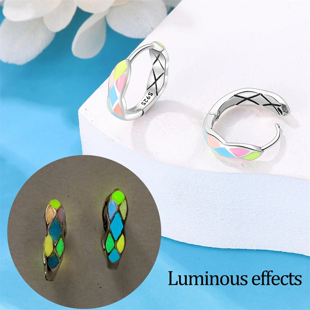 925 Sterling Silver Dancing Bee Hoop Earrings – Cute Enamel Zircon Jewelry