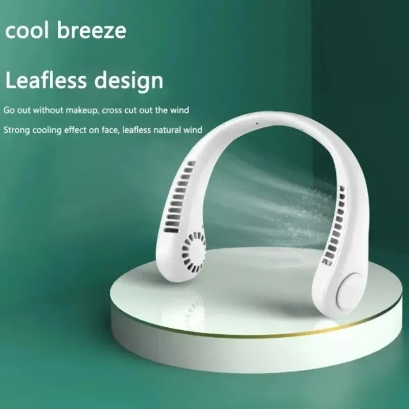 Portable Mini Neck Hanging Fan Without Blades