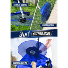 26cc Gas Powered 3 in 1 String Trimmer/Edger 17'' with 10'' Brush Cutter & Shoulder Strap